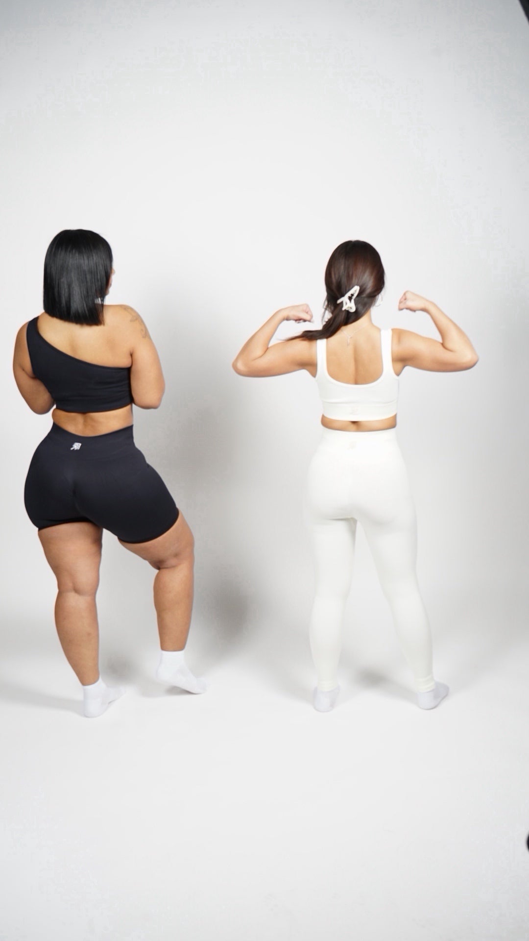 Redemption lined one shoulder sports bra