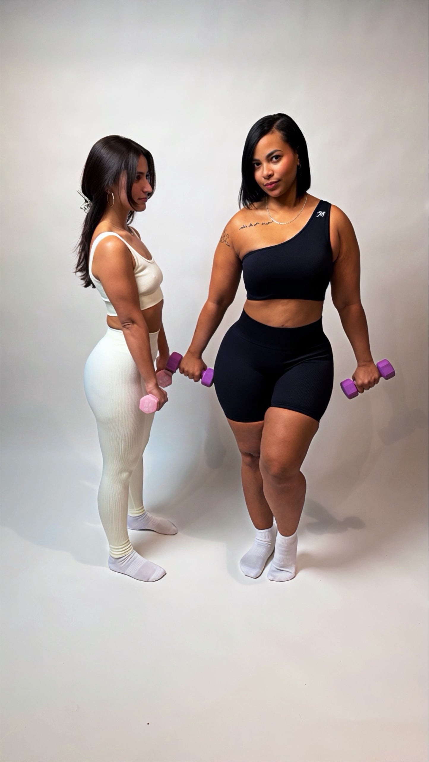 Redemption lined one shoulder sports bra